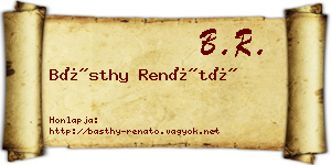 Básthy Renátó névjegykártya