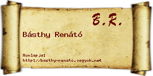 Básthy Renátó névjegykártya